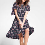 Crêpe Fleurs Japon Vert - Ribes y Casals