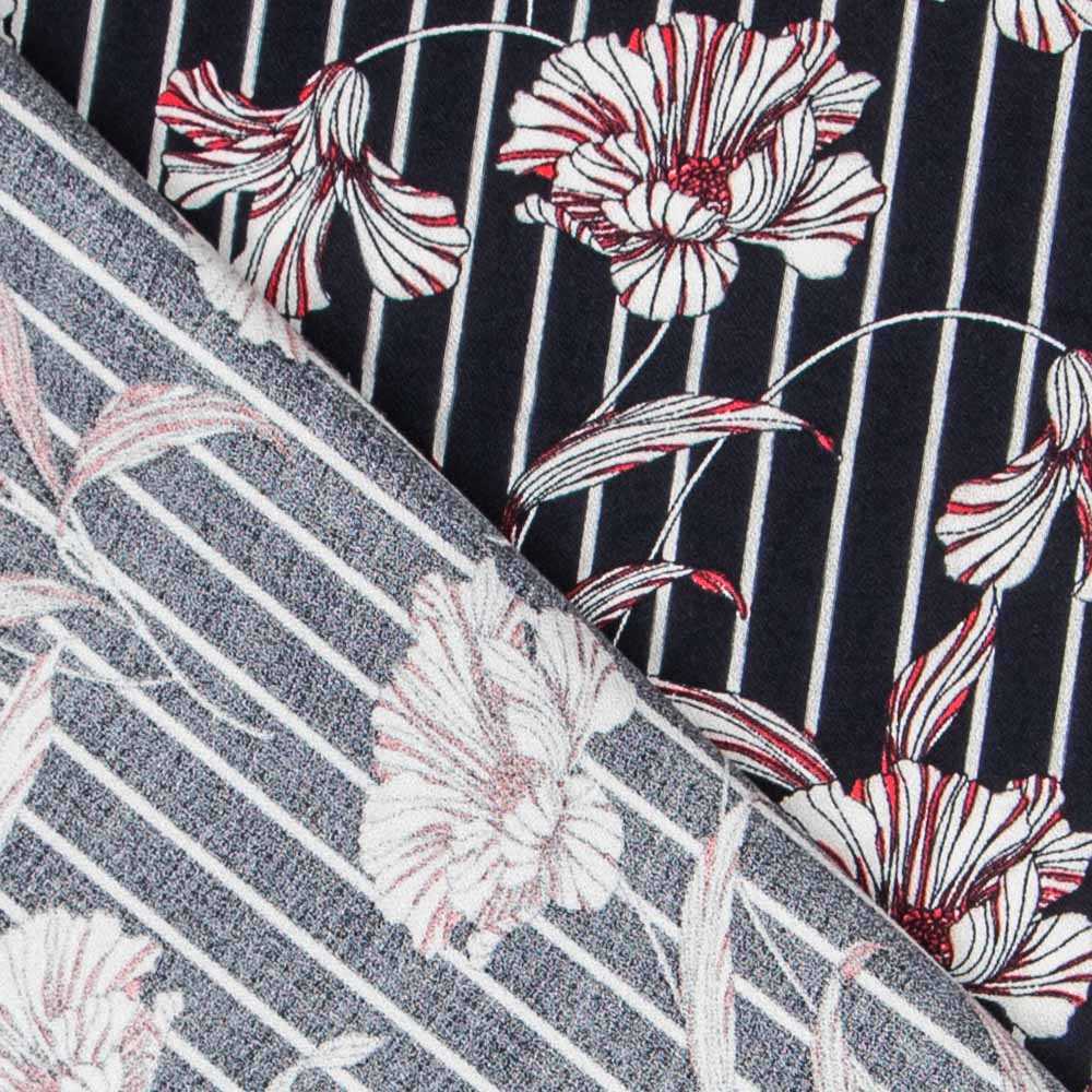 Crêpe Fleurs Japon Vert - Ribes y Casals