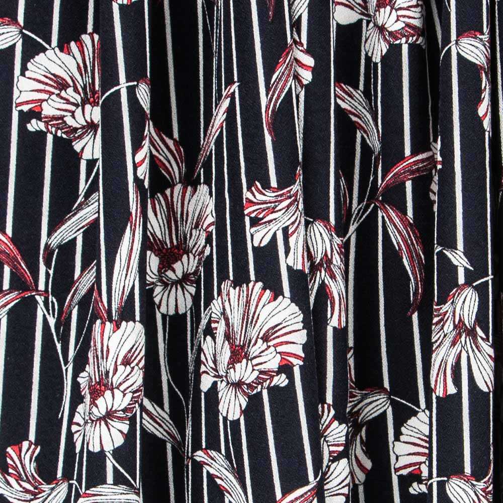 Crêpe Fleurs Japon Vert - Ribes y Casals