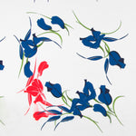 Crêpe Roses Bleu et Rouge - Ribes y Casals