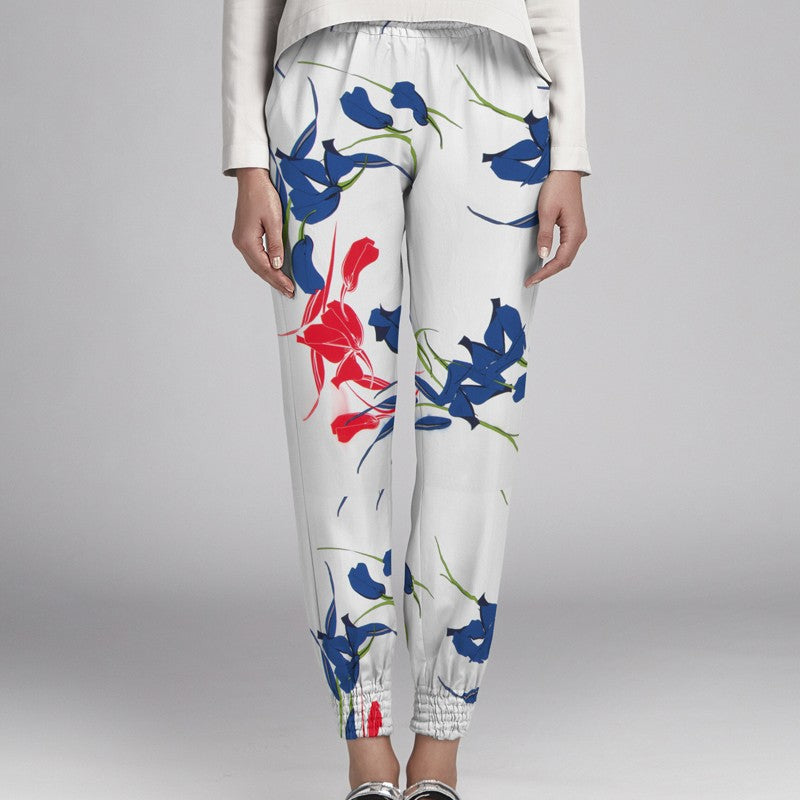 Crêpe Roses Bleu et Rouge - Ribes y Casals