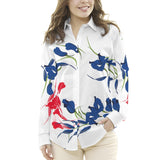 Crêpe Roses Bleu et Rouge - Ribes y Casals