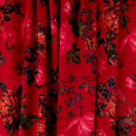 Crêpe Satin Floral Rouge - Ribes y Casals