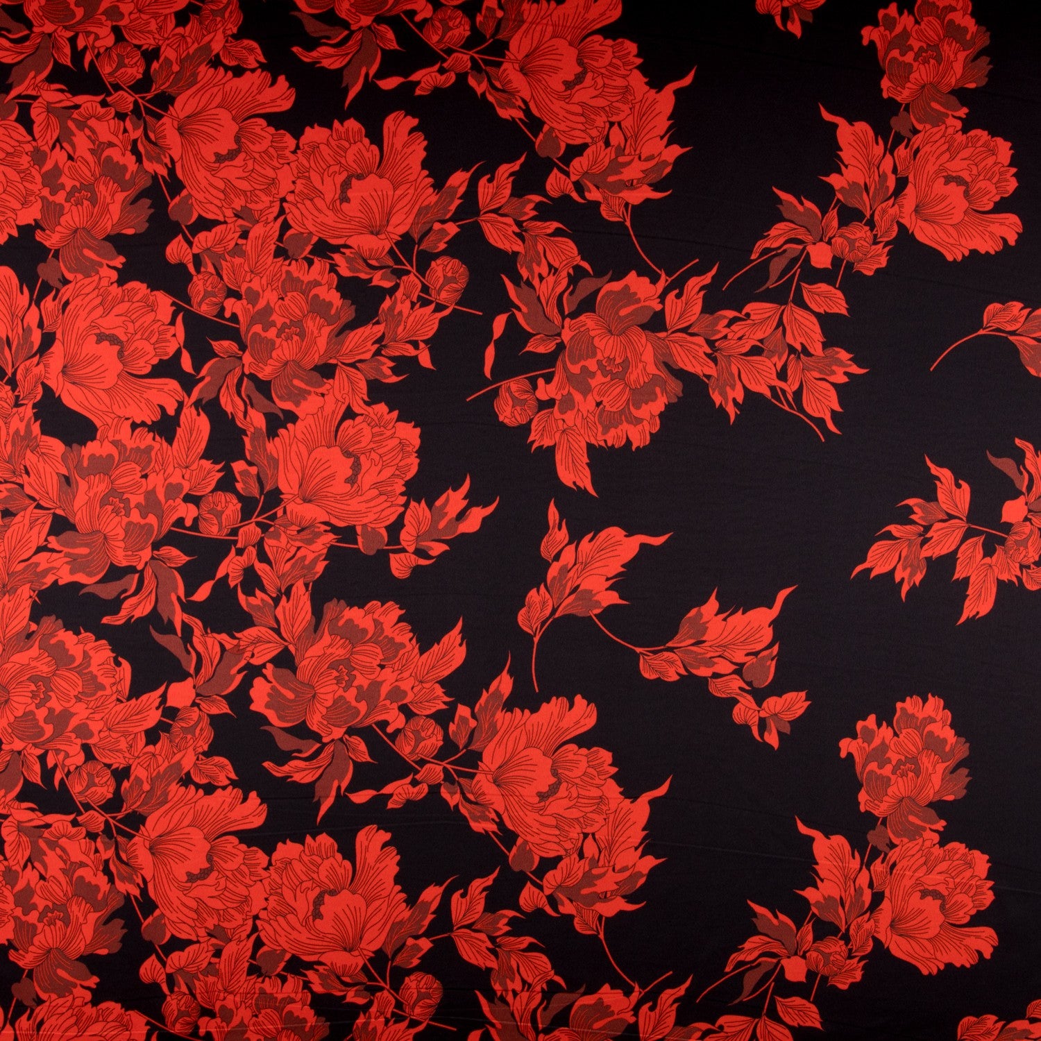 Crêpe Satin Asiatique Noir - Ribes y Casals