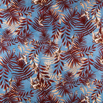 Crêpe Satin Oiseaux Bleu Clair - Ribes y Casals