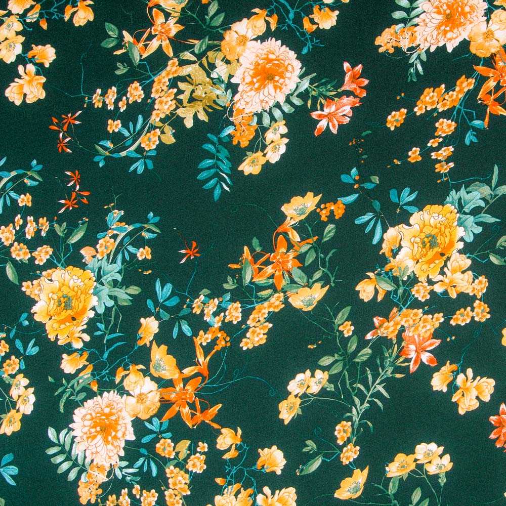 Crêpe Satin Hiver Vert - Ribes y Casals