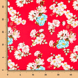 Crêpe Fleurs Jerez Rouge - Ribes y Casals