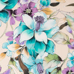 Crepe Tropical Fleurs Lilas - Ribes y Casals