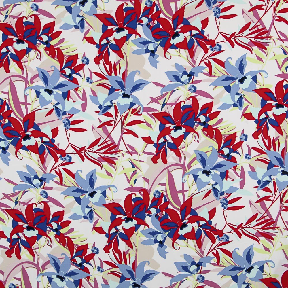 Crêpe Tropical Fleuri Multicolore - Ribes y Casals