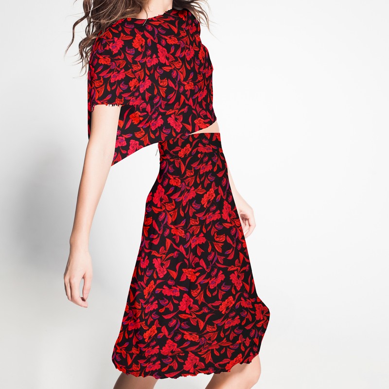 Crêpe Viscose Amsterdam Rouge - Ribes y Casals