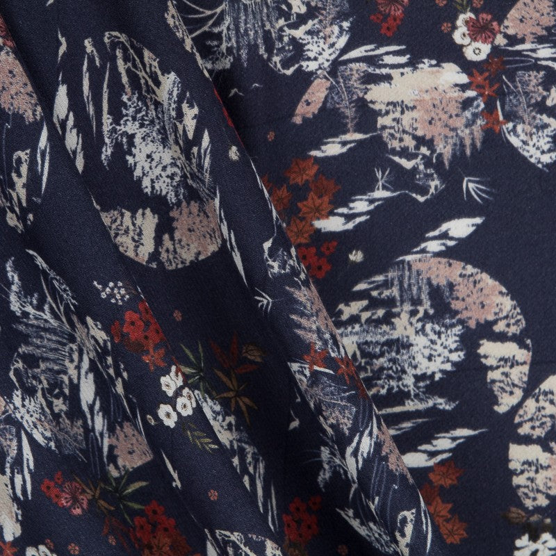 Crepe Viscose Bonzai Bleu - Ribes y Casals