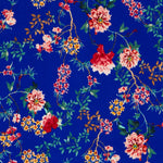 Crêpe Viscose Floral Bleu Gris - Ribes y Casals