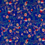 Crêpe Viscose Floral Bleu Gris - Ribes y Casals