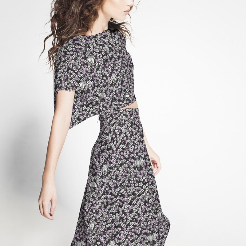 Crepe Viscose Chinatown Noir - Ribes y Casals