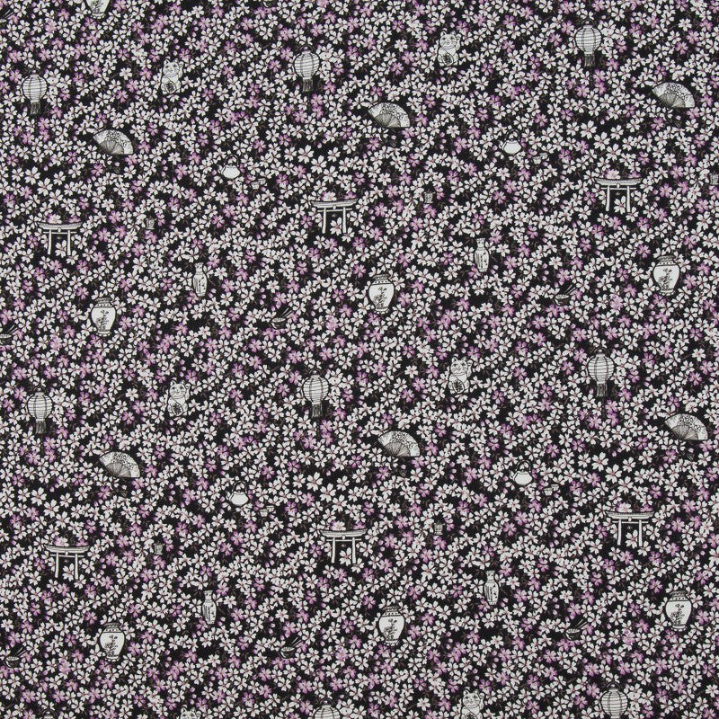 Crepe Viscose Chinatown Noir - Ribes y Casals