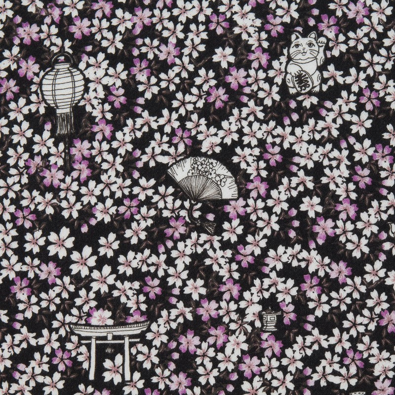 Crepe Viscose Chinatown Noir - Ribes y Casals