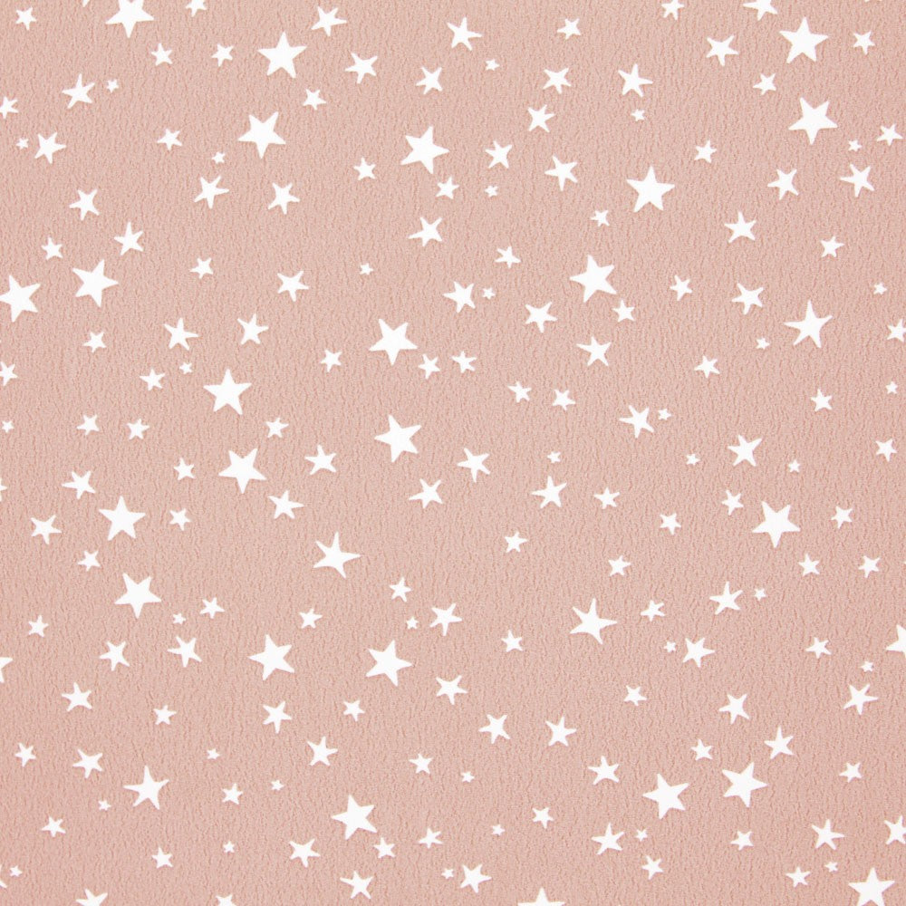 Crêpe Viscose Étoile Rose - Ribes y Casals