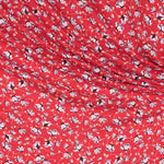 Crêpe Viscose Fleurs Rouges - Ribes y Casals