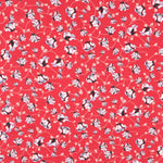 Crêpe Viscose Fleurs Rouges - Ribes y Casals