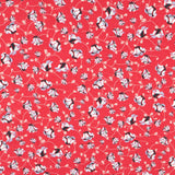 Crêpe Viscose Fleurs Rouges - Ribes y Casals