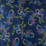 Crêpe Viscose Floral Bleu Gris - Ribes y Casals