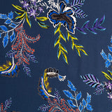 Crêpe Viscose Floral Bleu Gris - Ribes y Casals