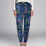 Crêpe Viscose Floral Bleu Gris - Ribes y Casals