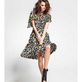 Crêpe Viscose Léopard Jaune - Ribes y Casals