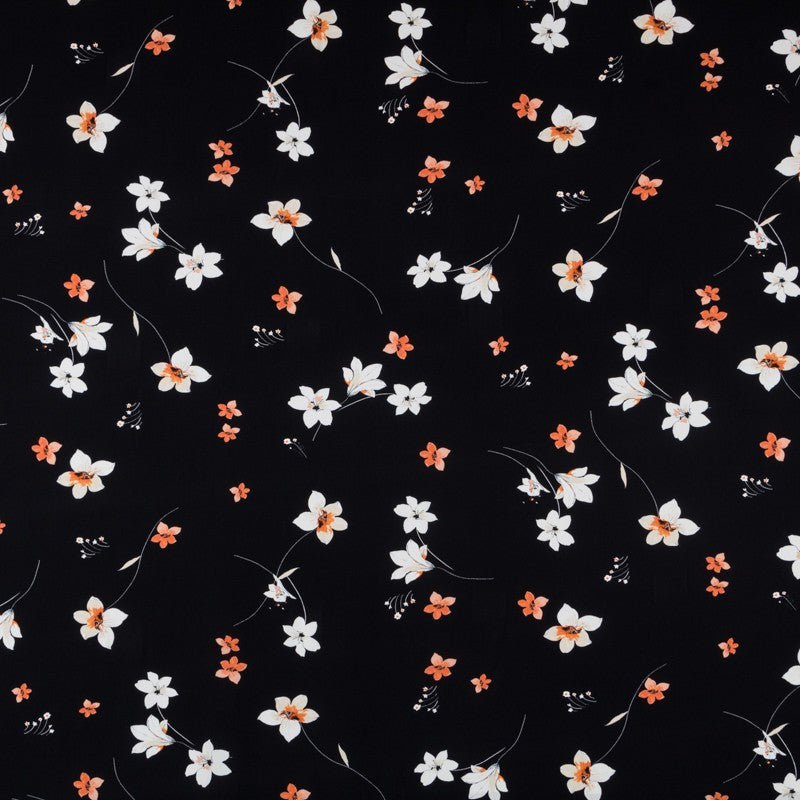Crepe Viscose Sakura Noir - Ribes y Casals