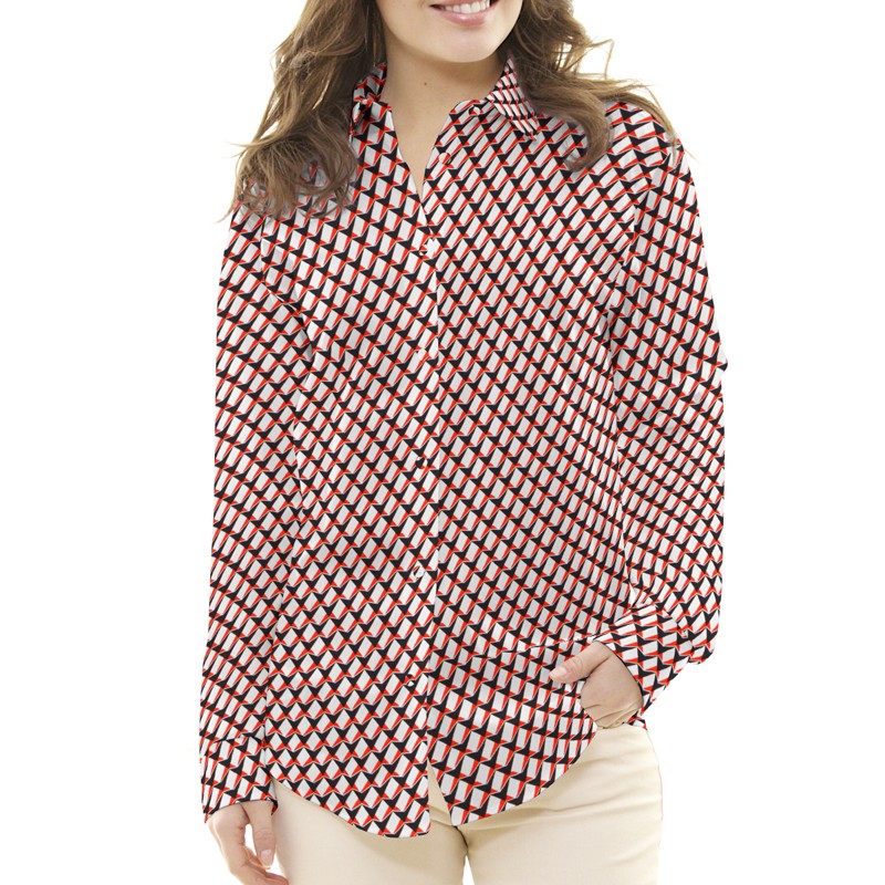 Mousseline Floral Rouge - Ribes y Casals