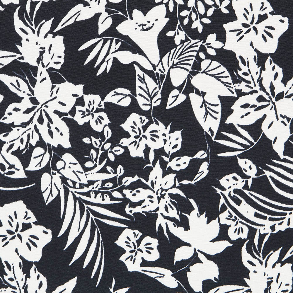 Crêpe Viscose Tropicale Noire - Ribes y Casals
