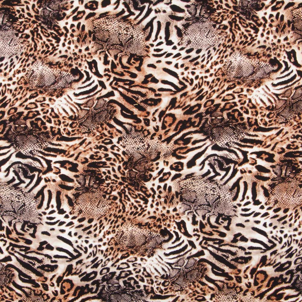Crêpe Animal Print Marron - Ribes y Casals