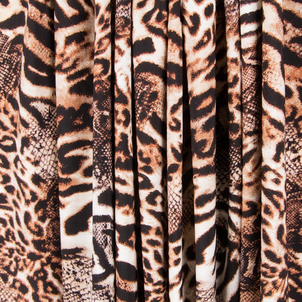 Crêpe Animal Print Marron - Ribes y Casals