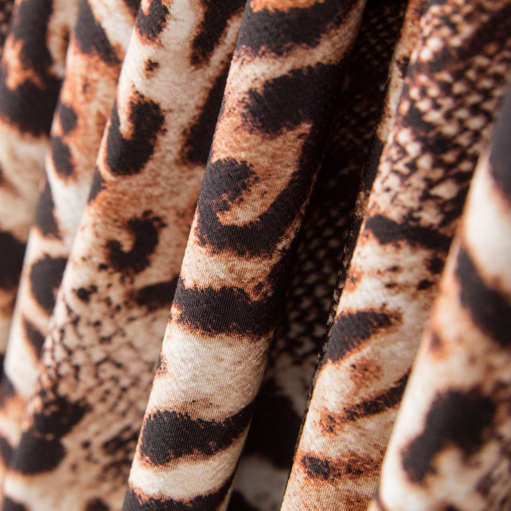 Crêpe Animal Print Marron - Ribes y Casals