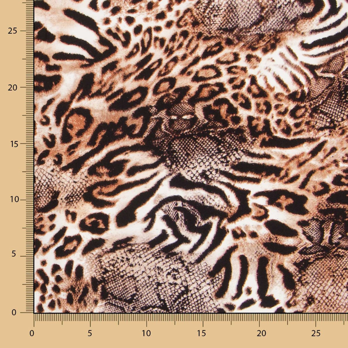 Crêpe Animal Print Marron - Ribes y Casals