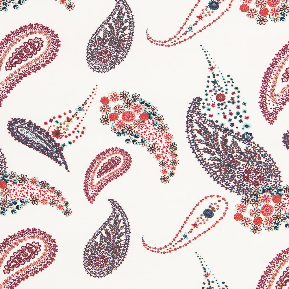 Retal Crepe Bubble Cachemire Granate 50x140 cm - Ribes y Casals