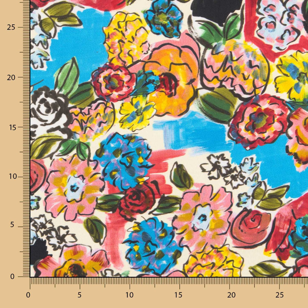 Crêpe Fin Peinture Bleu - Ribes y Casals