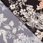 Crêpe Fleurs Marron - Ribes y Casals