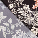 Crêpe Fleurs Marron - Ribes y Casals