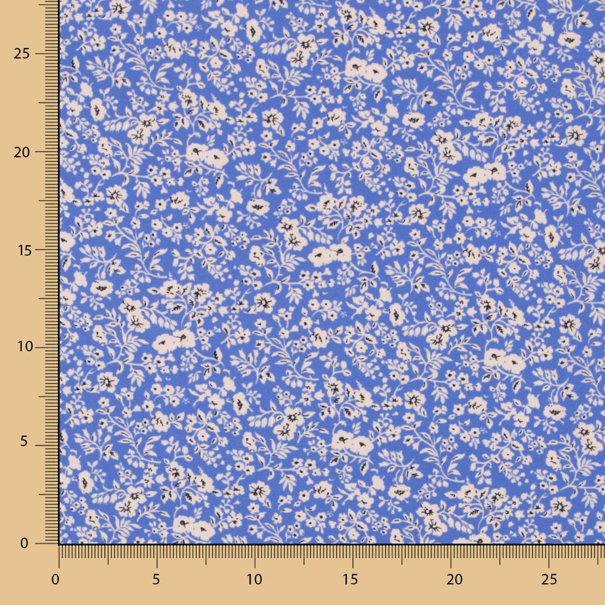 Crêpe Floral Fond Bleu - Ribes y Casals