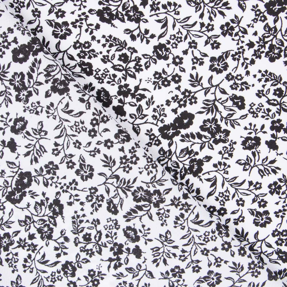 Crêpe Floral Fond Blanc - Ribes y Casals