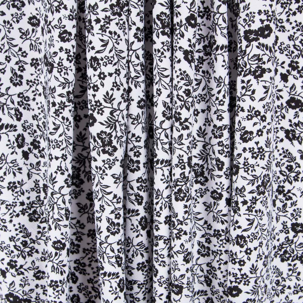 Crêpe Floral Fond Blanc - Ribes y Casals