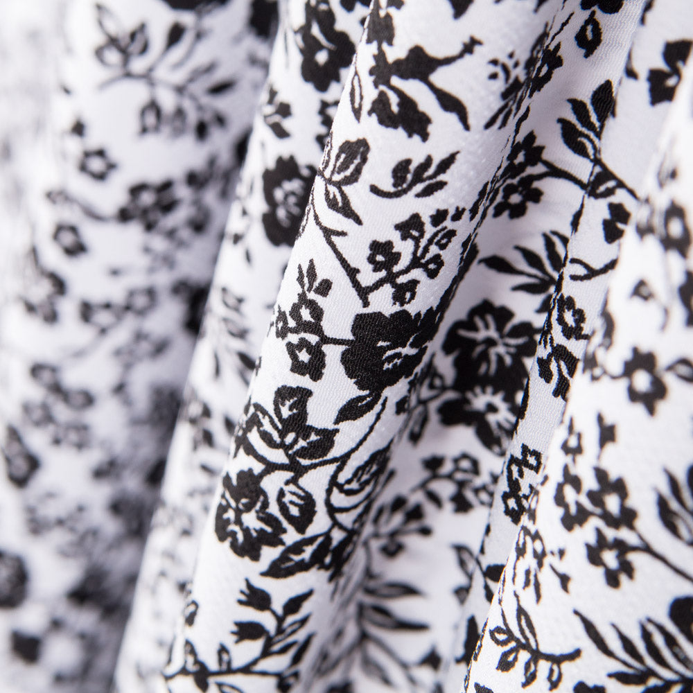 Crêpe Floral Fond Blanc - Ribes y Casals