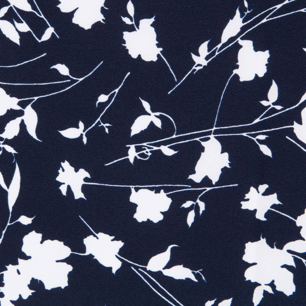 Crêpe Floral Maxi Bleu Nuit - Ribes y Casals