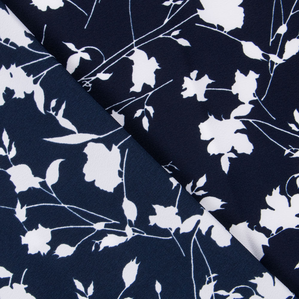 Crêpe Floral Maxi Bleu Nuit - Ribes y Casals