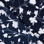 Crêpe Floral Maxi Bleu Nuit - Ribes y Casals