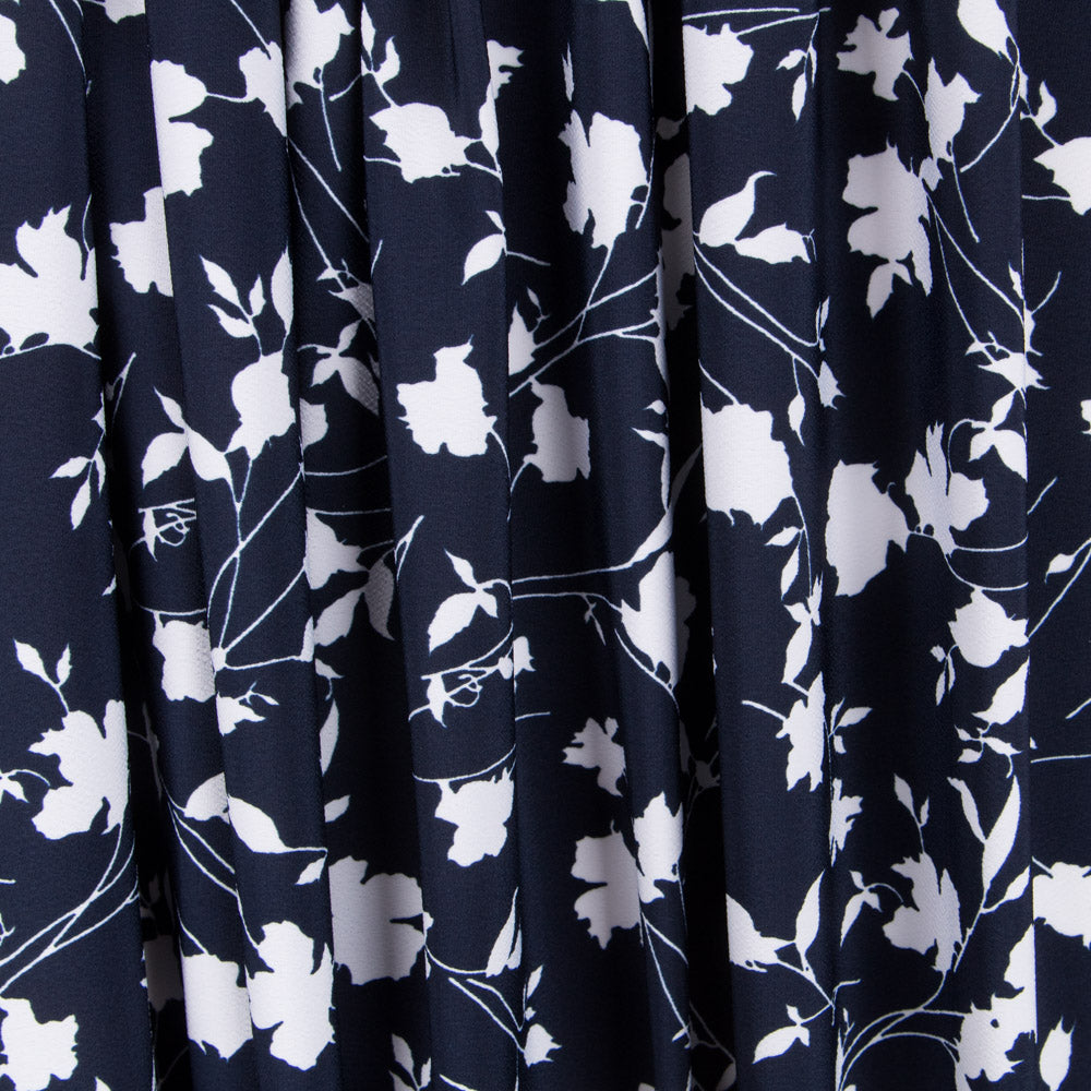 Crêpe Floral Maxi Bleu Nuit - Ribes y Casals