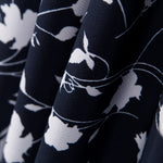 Crêpe Floral Maxi Bleu Nuit - Ribes y Casals