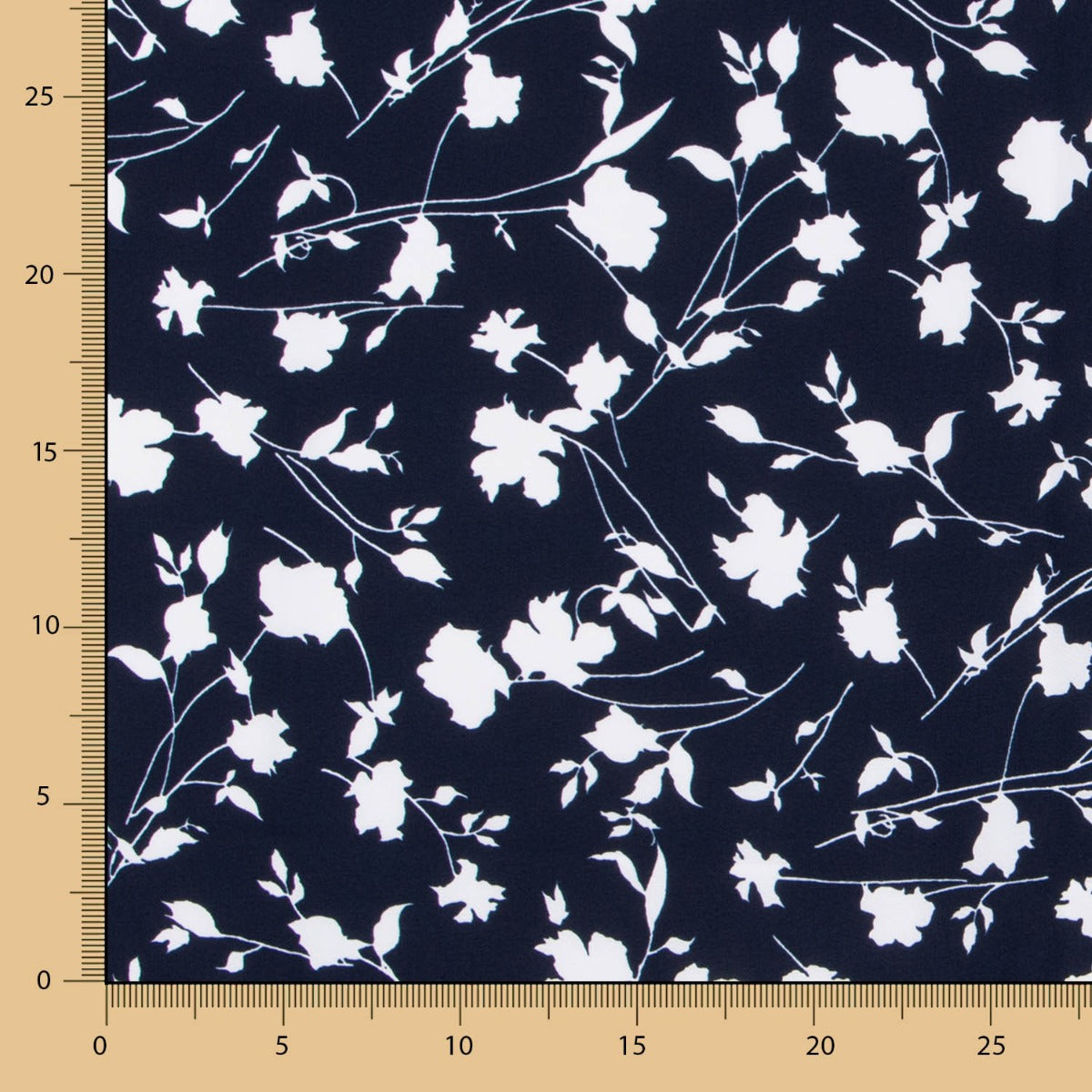 Crêpe Floral Maxi Bleu Nuit - Ribes y Casals