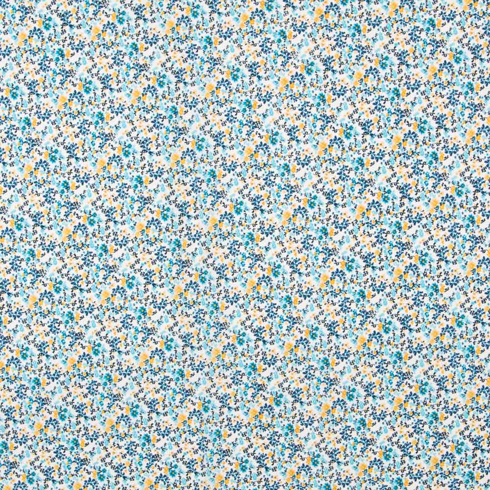 Crêpe Floral Tropical Bleu - Ribes y Casals